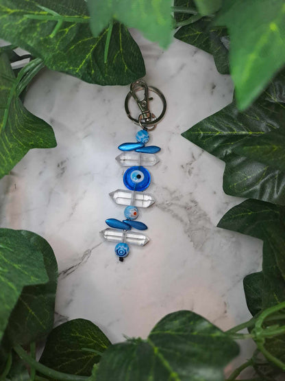 Clear Quartz Evil Eye